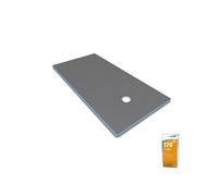 Receveur de douche à carreler 160 x 100 WEDI Fundo Primo rectangle écoulement excentré + colle 320