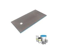 Receveur de douche à carreler 160 x 100 WEDI Fundo Primo rectangle écoulement excentré + kit d'étancheité