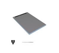 Receveur de douche à carreler 180 x 90 cm WEDI Fundo Riolito Neo avec écoulement vertical + barrette de finition 70 cm