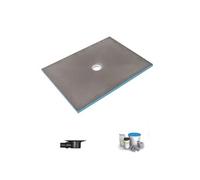 Receveur de douche à carreler 180 x 90 WEDI Fundo Primo rectangle écoulement centré + bonde horizontale + kit d'étanchéité