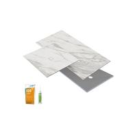 Receveur de douche à carreler 180 x 90 WEDI Fundo primo + revêtement Top marble white + colle