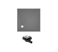 Receveur de douche à carreler 90 x 90 WEDI Fundo Primo carré écoulement excentré + bonde horizontale