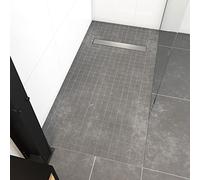 Receveur De Douche A Carreler 90X160Cm Recoupable Sur Mesure Avec Bonde Caniveau Rainy Linear 160