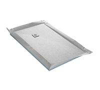 Receveur de douche à carreler standard + siphon 360° + natte étanche - 120 x 90 x 4 cm