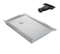 Receveur de douche à carreler ultra plat + natte étanche + siphon ultra plat - 185 x 90 cm x 22 mm