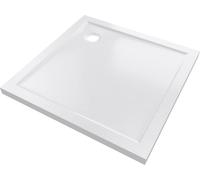 RECEVEUR DE DOUCHE A POSER EXTRA PLAT EN ACRYLIQUE BLANC CARRE- 90x90 cm - BAC DE DOUCHE