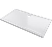 Receveur De Douche A Poser Extra-Plat En Acrylique Blanc Rectangle - 140X80Cm - Bac De Douche