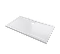 RECEVEUR DE DOUCHE A POSER EXTRA-PLAT EN ACRYLIQUE BLANC RECTANGLE - 140x80cm - BAC DE DOUCHE
