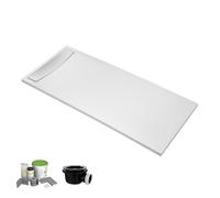 Receveur de douche antidérapant 90 x 90 JACOB DELAFON Flight Neus carré blanc + kit d'étanchéité WEDI + bonde et capot