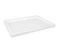 Receveur de douche blanc 90 x 70 x 4 cm en ABS avec surface antidérapante, seuil plat, résistant aux rayures et à la saleté pour douche sans obstacles, montage facile et remplacement durable des zones