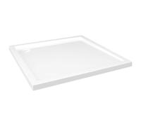 Receveur de douche carré en ABS blanc 80 x 80 cm, renforcé en fibre de verre, plat avec seuil bas pour douche sans barrières, montage facile pour rénovation de salle de bain et zones humides
