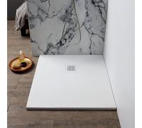RECEVEUR DE DOUCHE EN RÉSINE 70X70 EFFET PIERRE BLANCHE MUSE