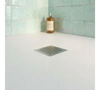 Receveur de douche en résine lisse antidérapant - extra-plat blanc - Bonde incluse