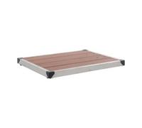 Receveur de douche extérieur WPC Inox 80x62 cm Marron 90915