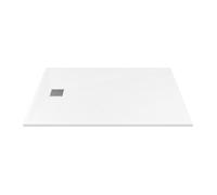 Receveur de douche extra plat à poser ou à encastrer recoupable en résine SMC - Blanc - 140 x 90 cm - MIRNOSA