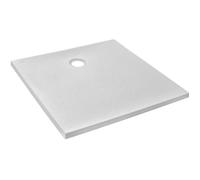 Jacob Delafon - Receveur de Douche Extra-Plat IPSO - 80x80x3,5 cm - Fabrication Française - Matériaux Recyclés - Sans Ressaut - Antidérapant & Antifongique - Texture Pierre, Blanc Mat - E62300-WPM