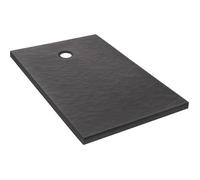 Receveur de douche extra-plat Jacob Delafon Ipso E62305-AGM 140x80x3,5 cm - Gris anthracite, texture pierre