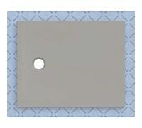 Receveur de douche Geberit CleanFloor30 551004291, affleurant au sol, avec joint d'étanchéité en polaire, 80 x 100 cm, gris mat