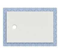 Receveur de douche Geberit CleanFloor30 551006001, affleurant au sol, avec joint d'étanchéité en polaire, 80 x 120 cm, blanc mat