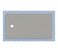 Receveur de douche Geberit CleanFloor30 551008291, affleurant au sol, avec joint d'étanchéité en polaire, 80 x 150 cm, gris mat