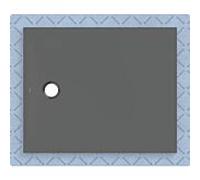 Geberit CleanFloor30 surface de douche, intégrée, avec voile d'étanchéité, 110x90cm, 551013DM1, Couleur: graphite / mat - CM