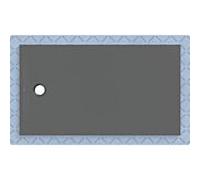 Geberit Surface de douche intégrée CleanFloor30 160×90 cm – Voile d'étanchéité – Graphite mat