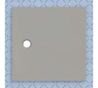 Receveur de douche Geberit CleanFloor30 551020291, affleurant au sol, avec joint d'étanchéité en polaire, 100 x 100 cm, gris mat