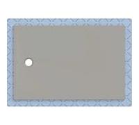 Receveur de douche Geberit CleanFloor30 551024291, affleurant au sol, avec joint d'étanchéité en polaire, 100 x 150 cm, gris mat