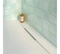 Receveur de douche ONA aspect pierre extra-plat blanc