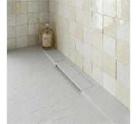 Receveur de douche ONA aspect pierre extra-plat gris clair