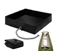 Receveur de douche portable, base de cabine de douche pliable pour extérieur, fond d'auvent imperméable, hauteur augmentée avec trou de drainage pour camping, camping-car, voyage