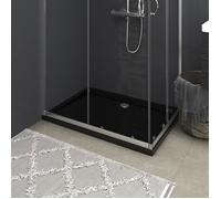 vidaXL Receveur de douche ABS Rectangulaire Noir 80x110 cm