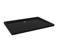Receveur de douche rectangulaire en ABS noir, 70 x 100 cm, renforcé en fibre de verre, plat avec seuil bas, bac de sol pour douche sans barrières, montage facile pour rénovation de salle de bain