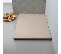 RECEVEUR DE DOUCHE RÉSINE 70X100 EFFET PIERRE BEIGE MART