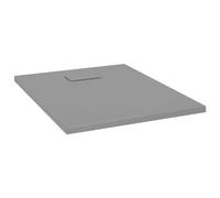 Receveur de douche SMC gris 90 x 70 cm avec surface en ardoise antidérapante, seuil bas, receveur de douche plat pour douche sans obstacles, tasse de sol durable pour rénovation de salle de bain