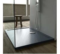 Receveur de douche - Solid UltraSlim - Rectangle 80x120x4 cm - Acrylique - anthracite - Fond anti-dérapant