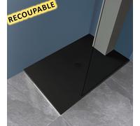 Receveur de douche solo due 80x80 h2 recoupable black - CRISTINA ONDYNA SOL8080CR