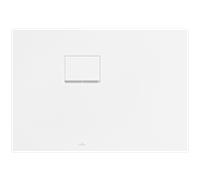 Receveur de Squaro Infinity UDQ1070SQI2LVRW 100 x 70 Villeroy und Boch 4 cm, Blanc pierre, pose d'angle contre le mur à gauche