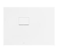 Receveur de Squaro Infinity UDQ1075SQI2LVRW 100 x 75 Villeroy und Boch 4 cm, Blanc Pierre, installation d'angle contre le mur à gauche