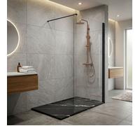 Receveur Résine 140 x 80 Façon Ardoise Marbre Noir Essebagno