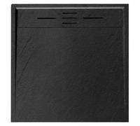 Receveur Résine 80 x 80 Façon Ardoise Noir Essebagno