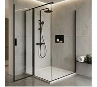 Receveur Résine 90 x 90 Façon Ardoise Blanc Essebagno