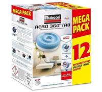 Recharge Aero 360 Neutre pour absorbeur d'humidité RUBSON - Lot de 12 recharges