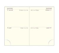Exacompta 11820E - Recharge agenda de poche Mini 11 - 2 Jours/page - 7,5 x 11,5 cm - Janvier à décembre 2026 - Tranche or