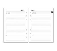 Recharge Agenda Journalier 2027 Format A5, 6 Trous | une Page par Jour 8h-20h, Marquage Mensuel, Pages Notes & Contacts | Recharge Organiseur Planificateur Quotidien, Janvier à Décembre 2027