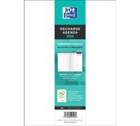Recharge agenda semainier Oxford 2027 Reliure Cousu 16 x 24 cm