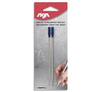 Recharge bille sign cross pointe moyenne coloris bleu blister 2 unites
