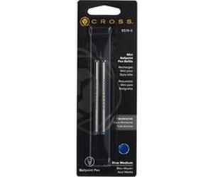 Recharge - Cartouche - Pour mini stylo-bille - Bleu - Pointe moyenne - Standard - Cross - 8518-6
