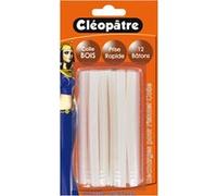 Cléopâtre Recharge colle spéciale bois en bâtonnets pour pistolet à colle 7 mm – 12 unités