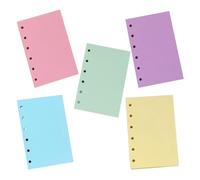 Recharge de Pages Colorées A7 à 6 Trous en Papier pour Classeur | Feuilles Préperforées, Organisation Repositionnable, pour Étudiants et Journaling, Usage Scolaire et Prise de Notes